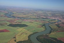Vista aérea do Rio Paranaíba - Mato Grosso do Sul